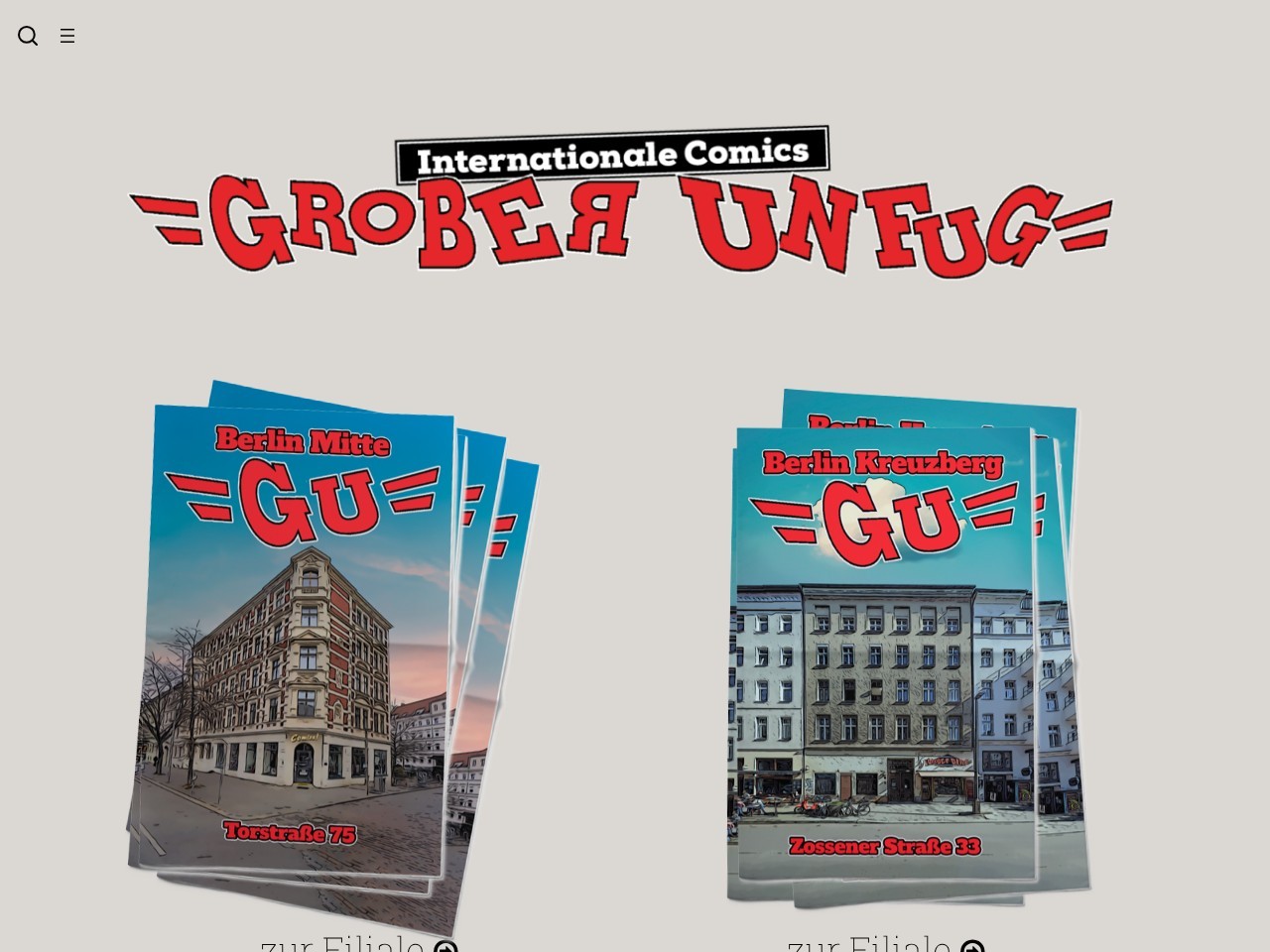 Comicladen Grober Unfug (Kreuzberg) — Website Preview