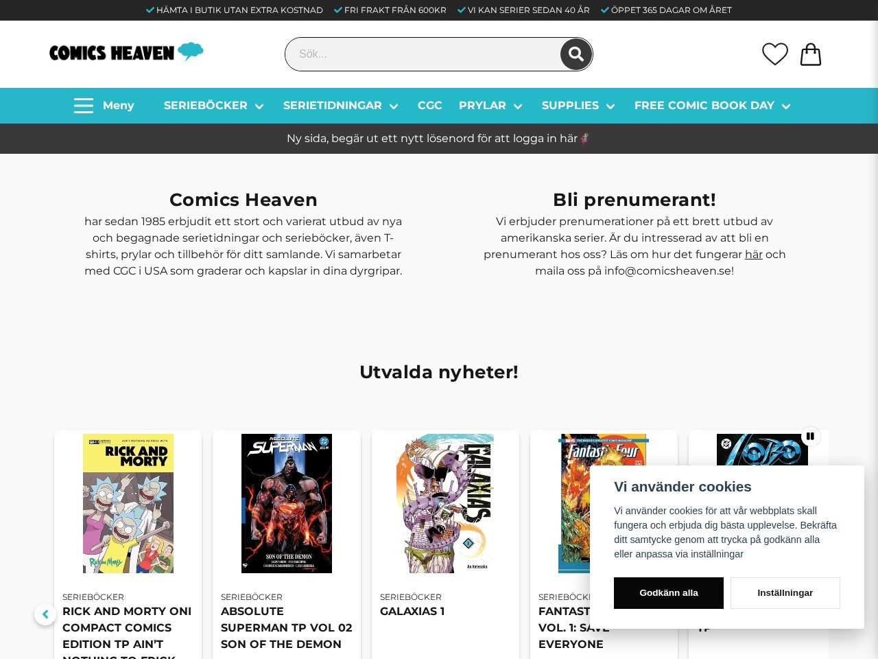 Comics Heaven — Website Preview