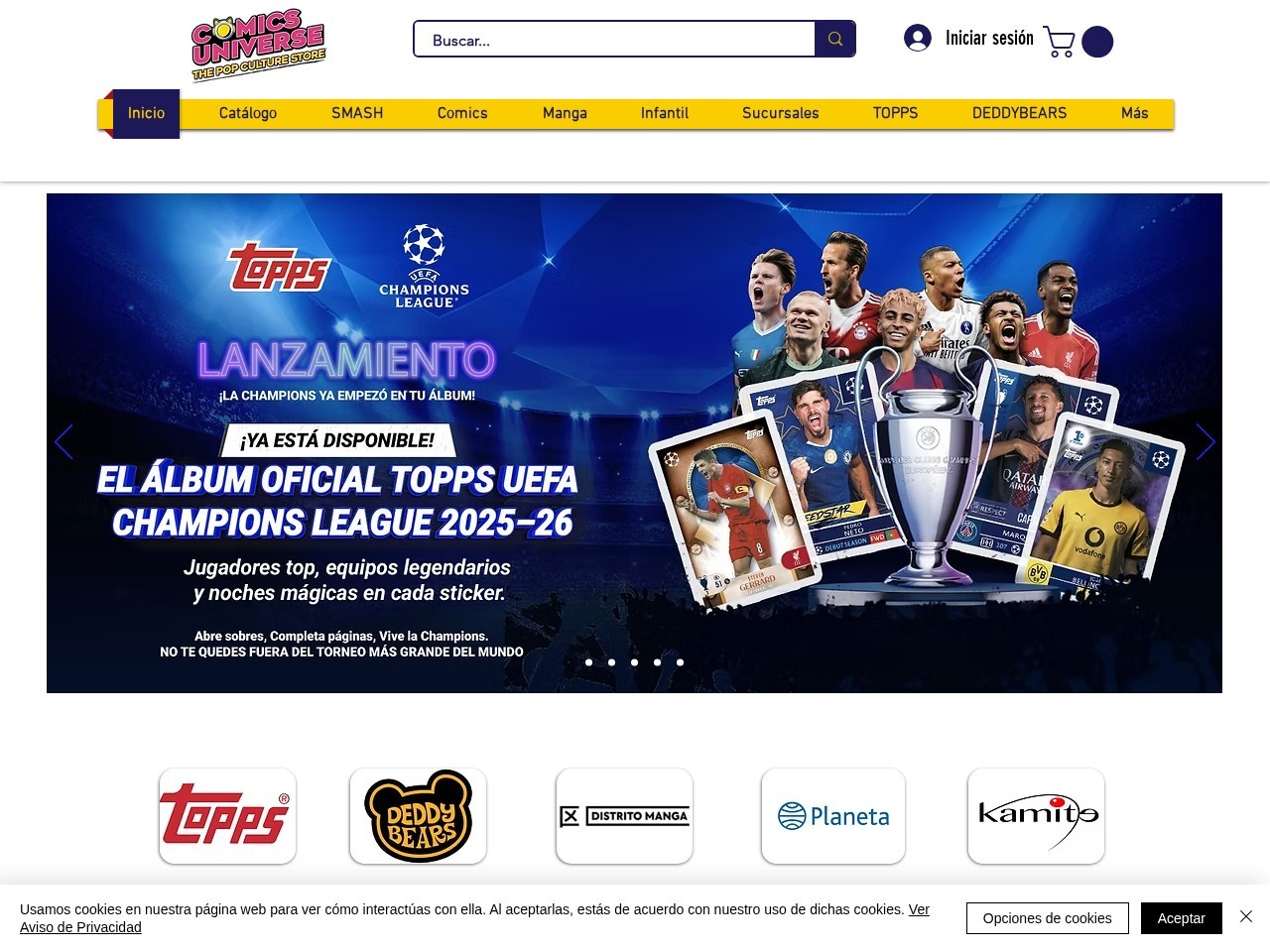 Comics universe Querétaro — Website Preview