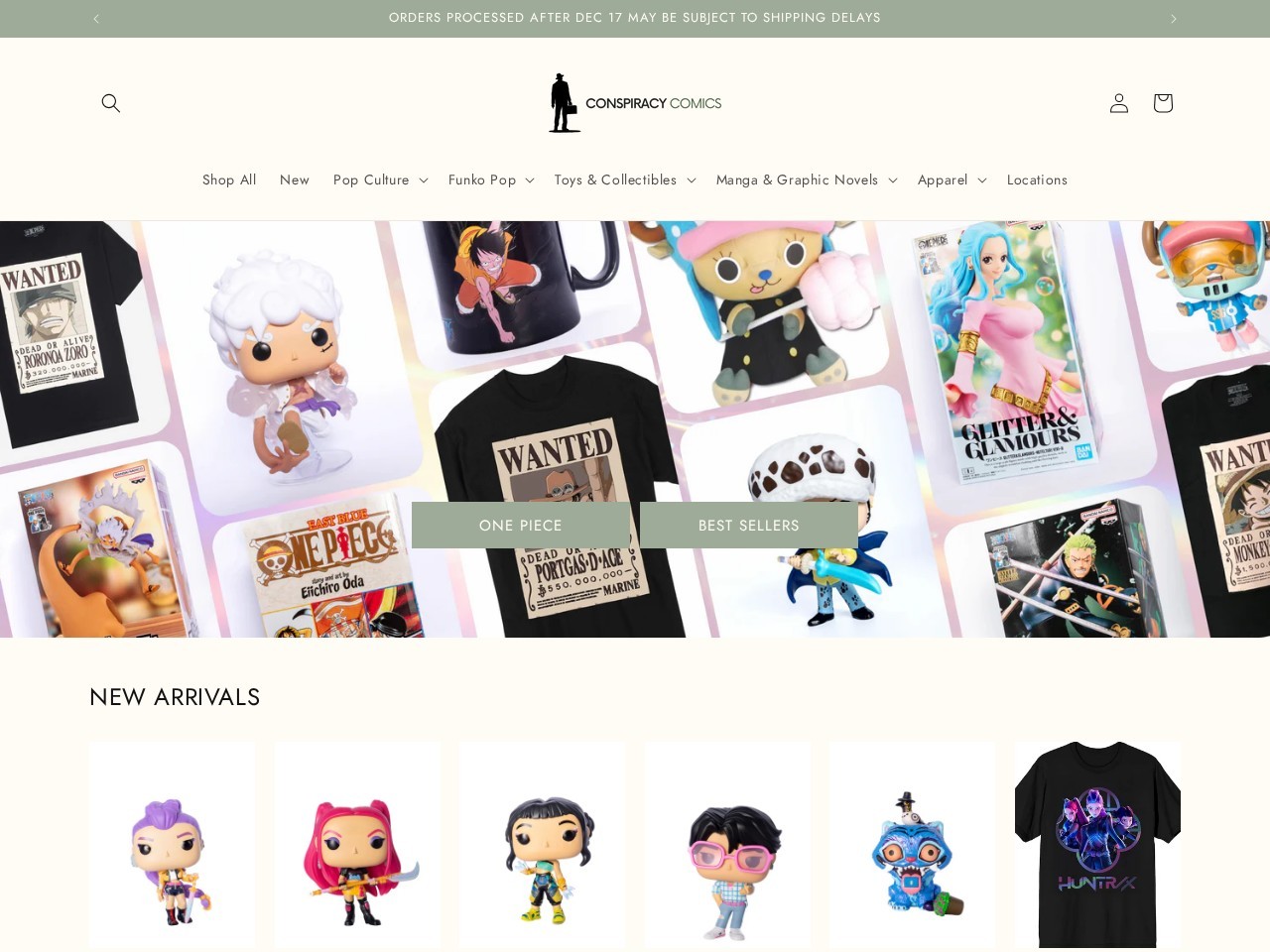 Conspiracy Comics — Website Preview