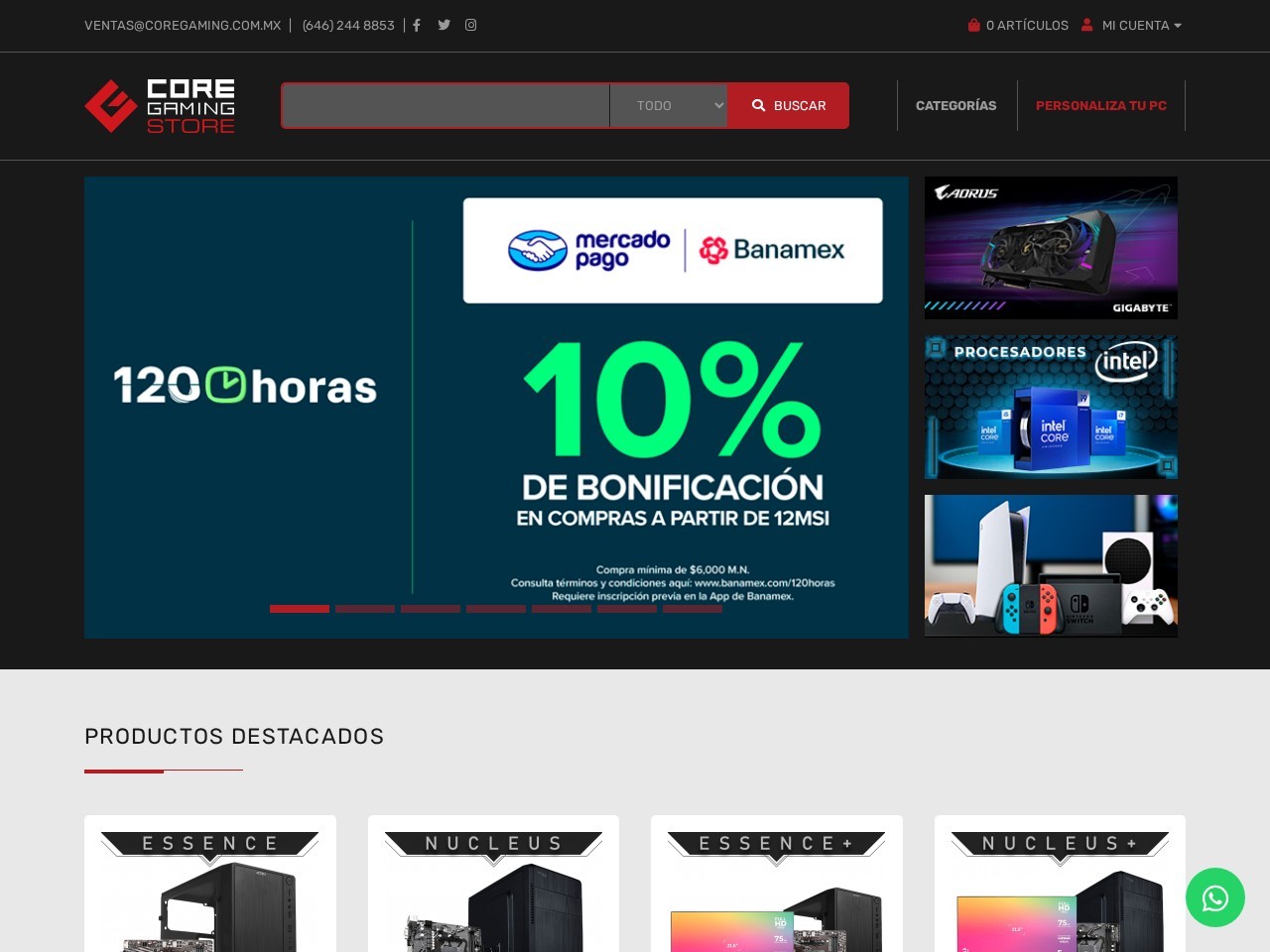 Core Gaming Store — Website Preview