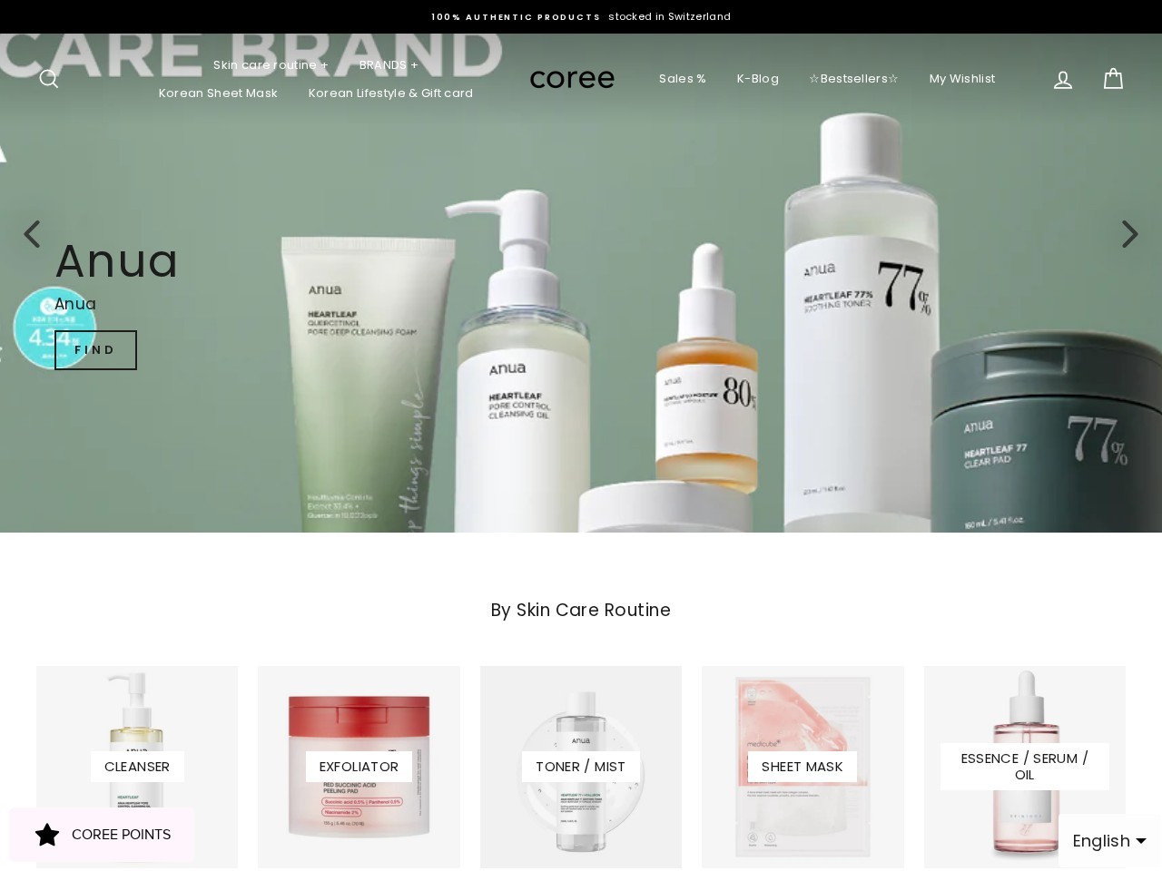 COREE l Korean cosmetics K-Beauty Online shop, Switzerland — Website Preview