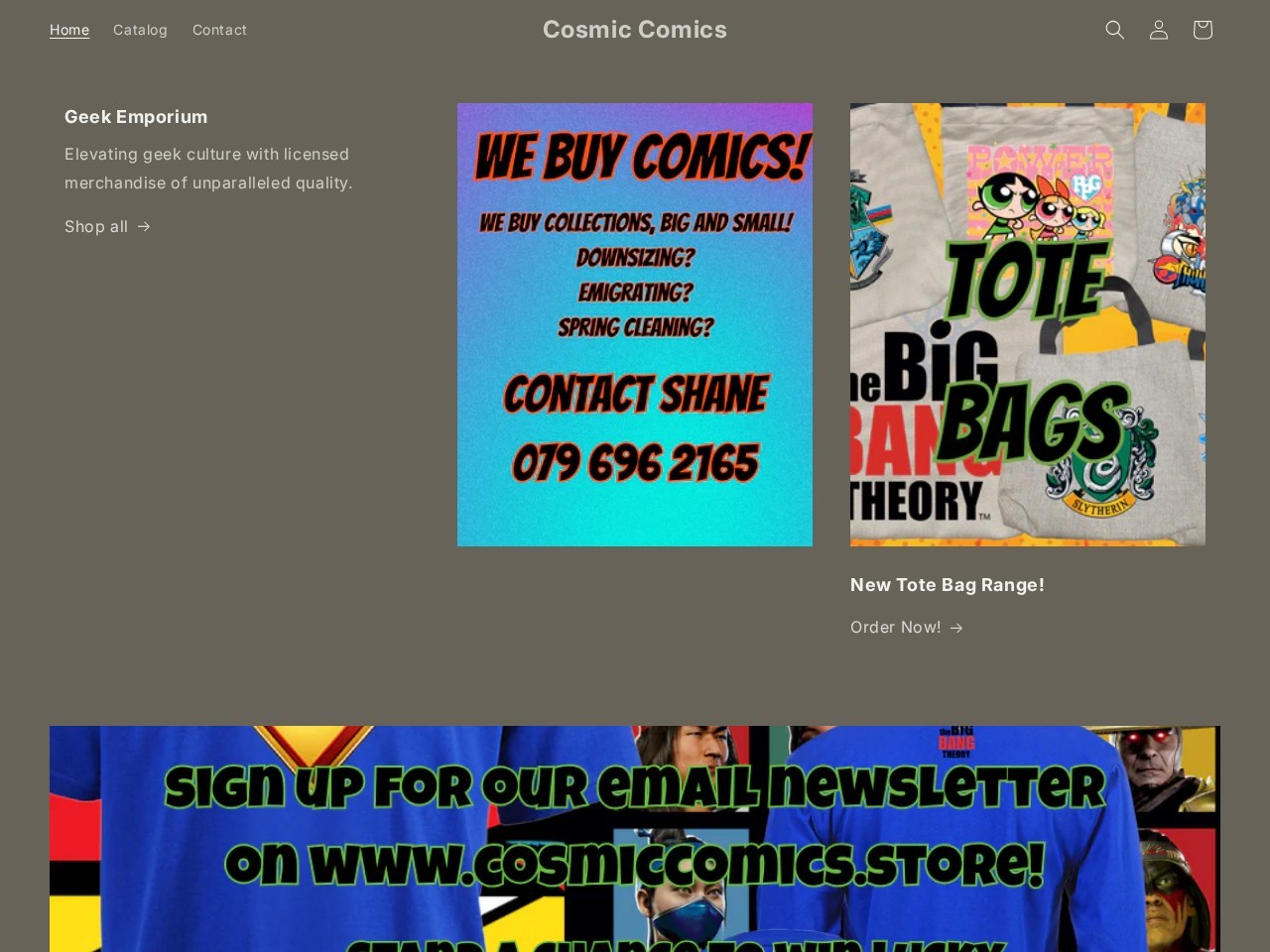 Cosmic Comics — Website Preview
