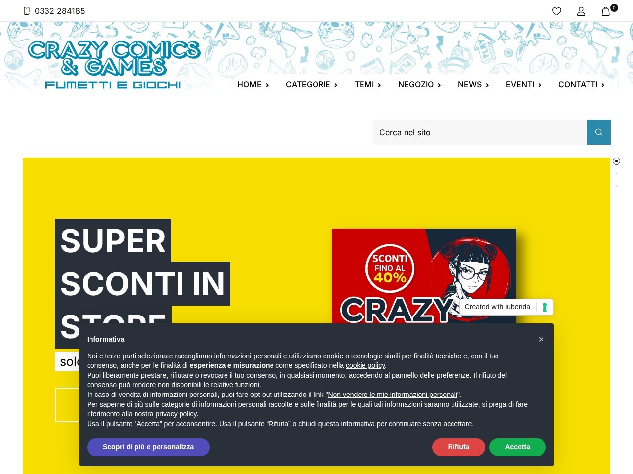 Crazy Comics And Games — Website Preview