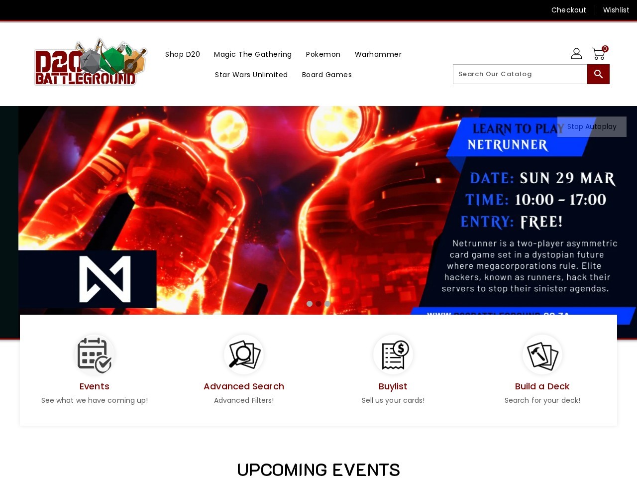 D20 BATTLEGROUND — Website Preview