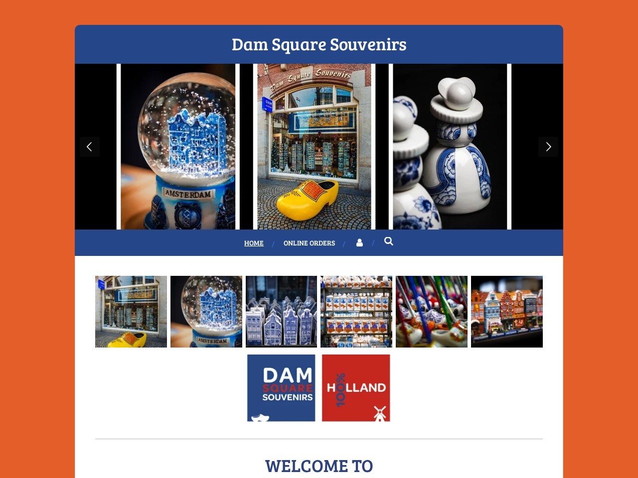 Dam Square Souvenirs — Website Preview