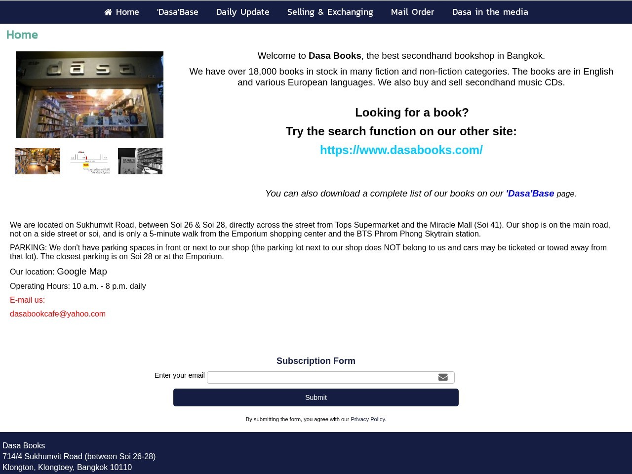 Dasa Book Cafe — Website Preview