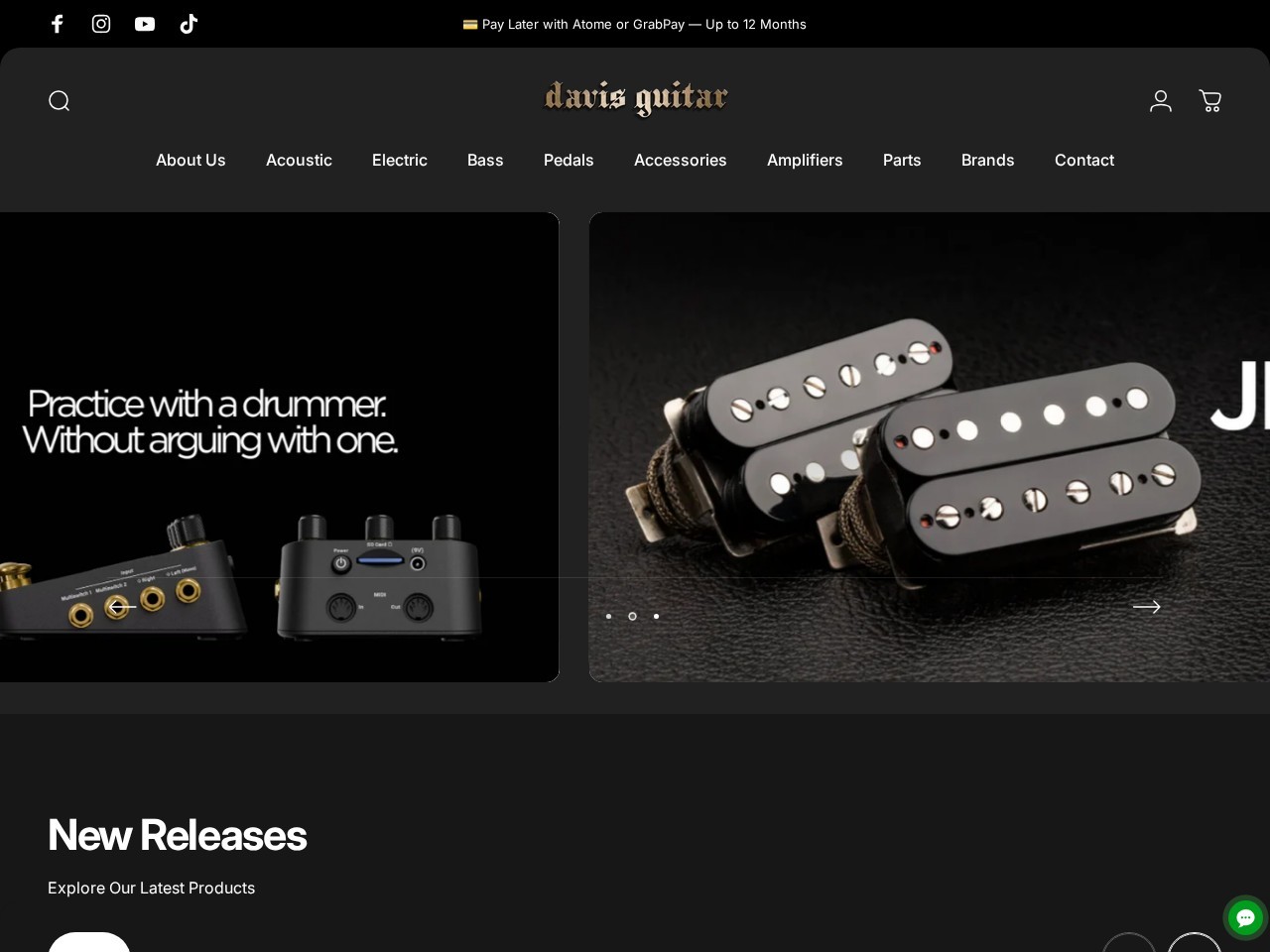 Davis Guitar Music Centre — Website Preview