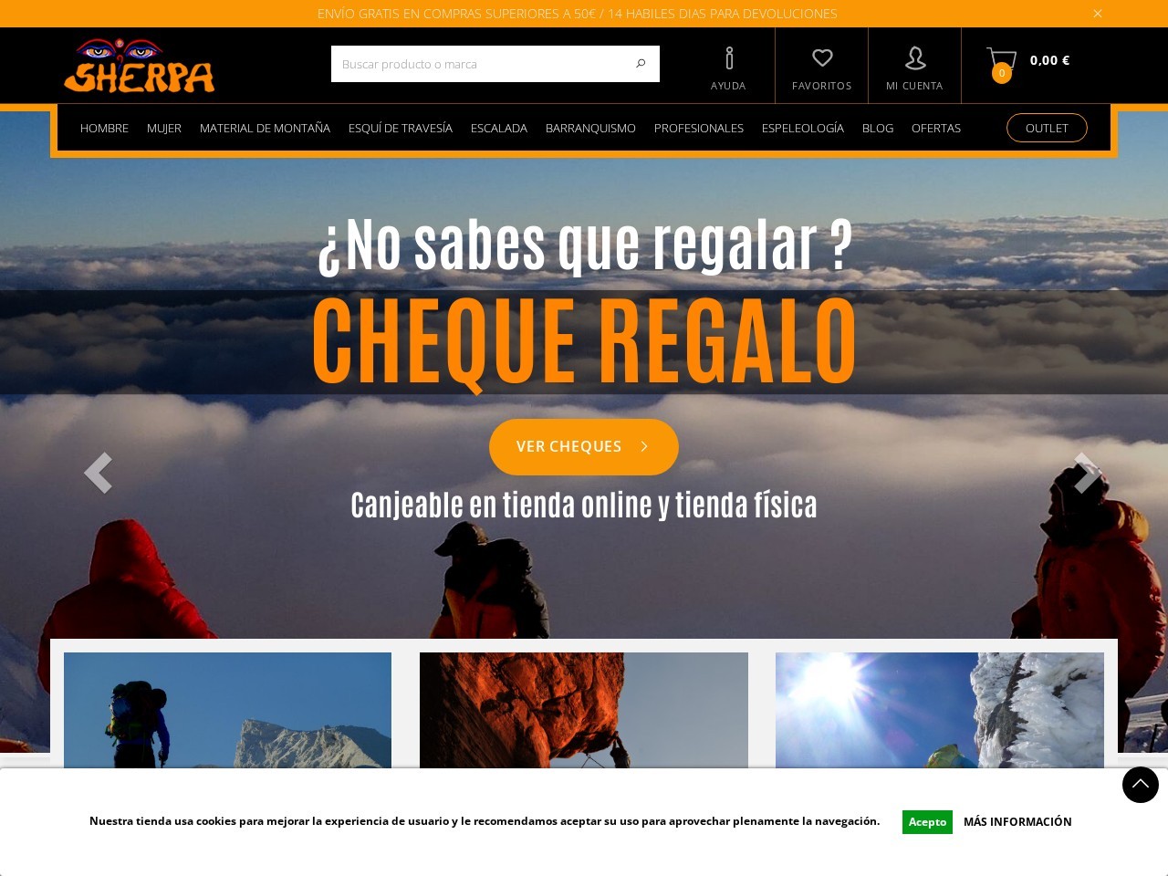 Deportes Sherpa Granada — Website Preview