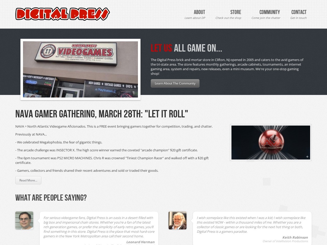 Digital Press Videogames — Website Preview
