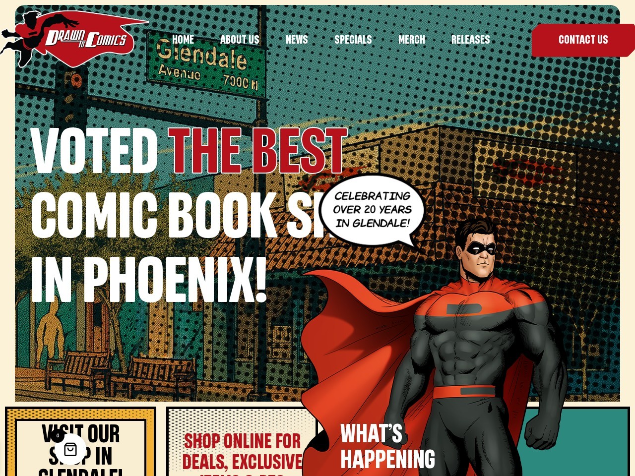 Drawn To Comics — Website Preview