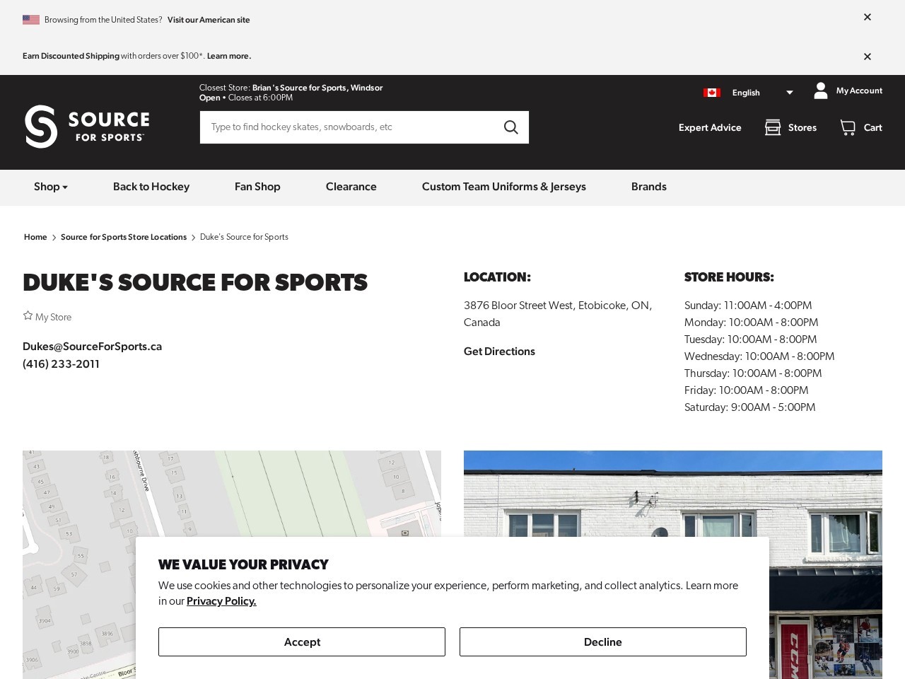 Duke's Source For Sports — Website Preview