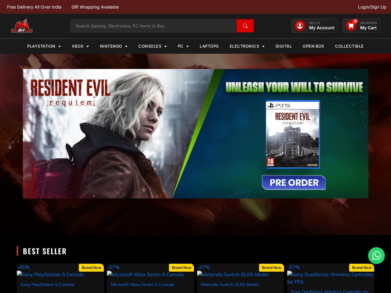 Ease My Game Solutions — Website Preview