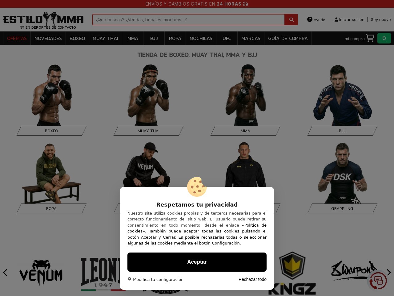 Estilo MMA - Tienda de Boxeo, Muay Thai, MMA y BJJ — Website Preview