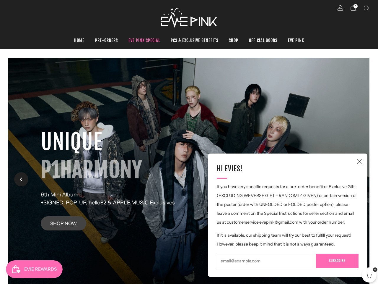 Eve Pink — Website Preview