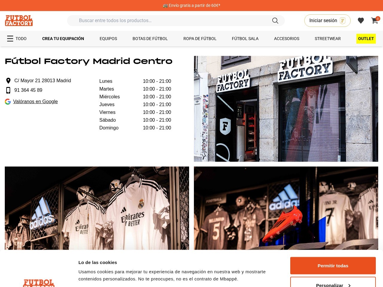 Fútbol Factory Madrid Centro — Website Preview