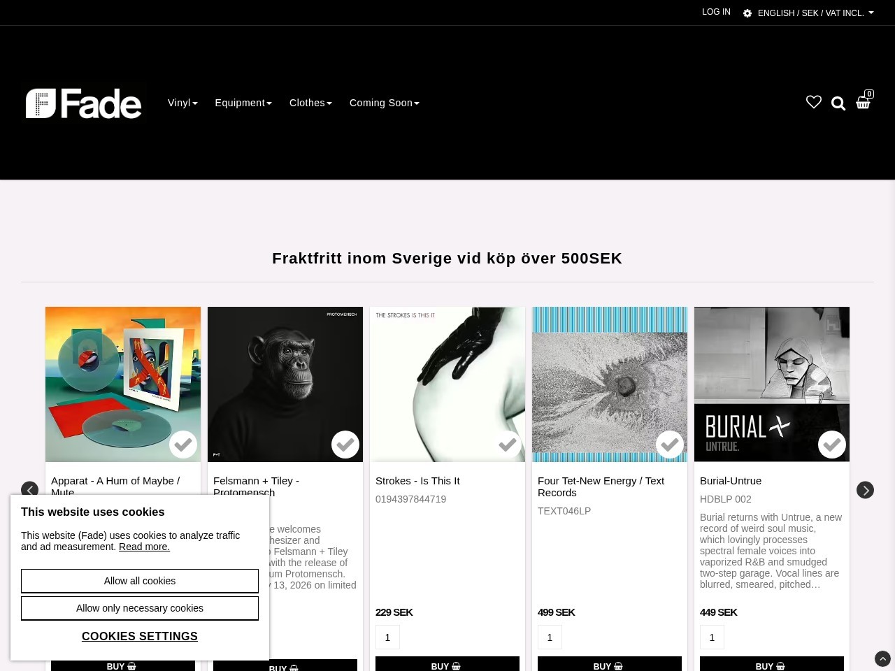 Fade records — Website Preview