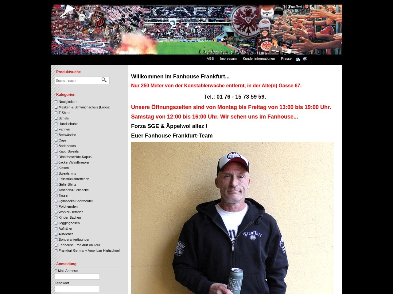 Fanhouse Frankfurt — Website Preview