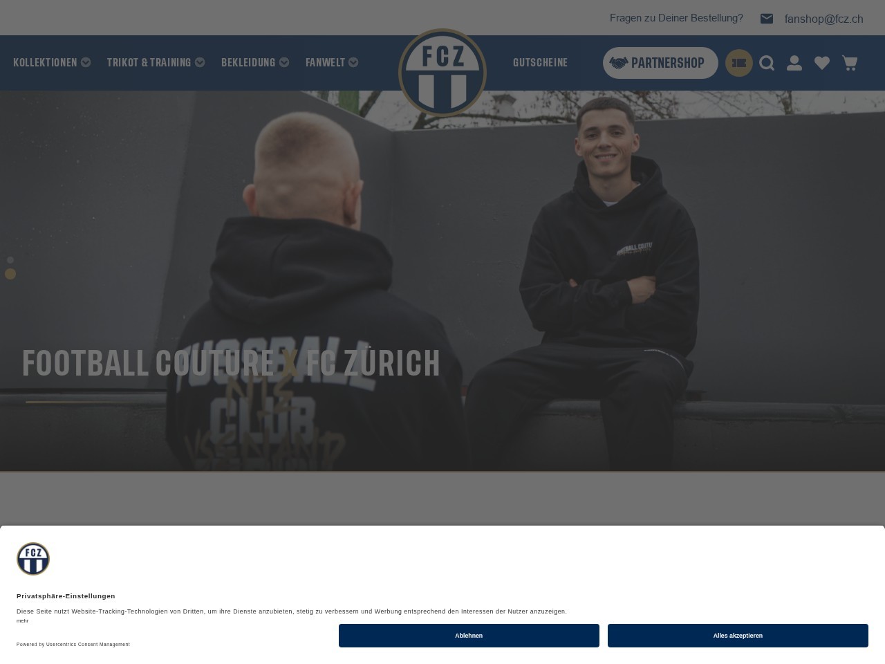 Fanshop FC Zurich — Website Preview