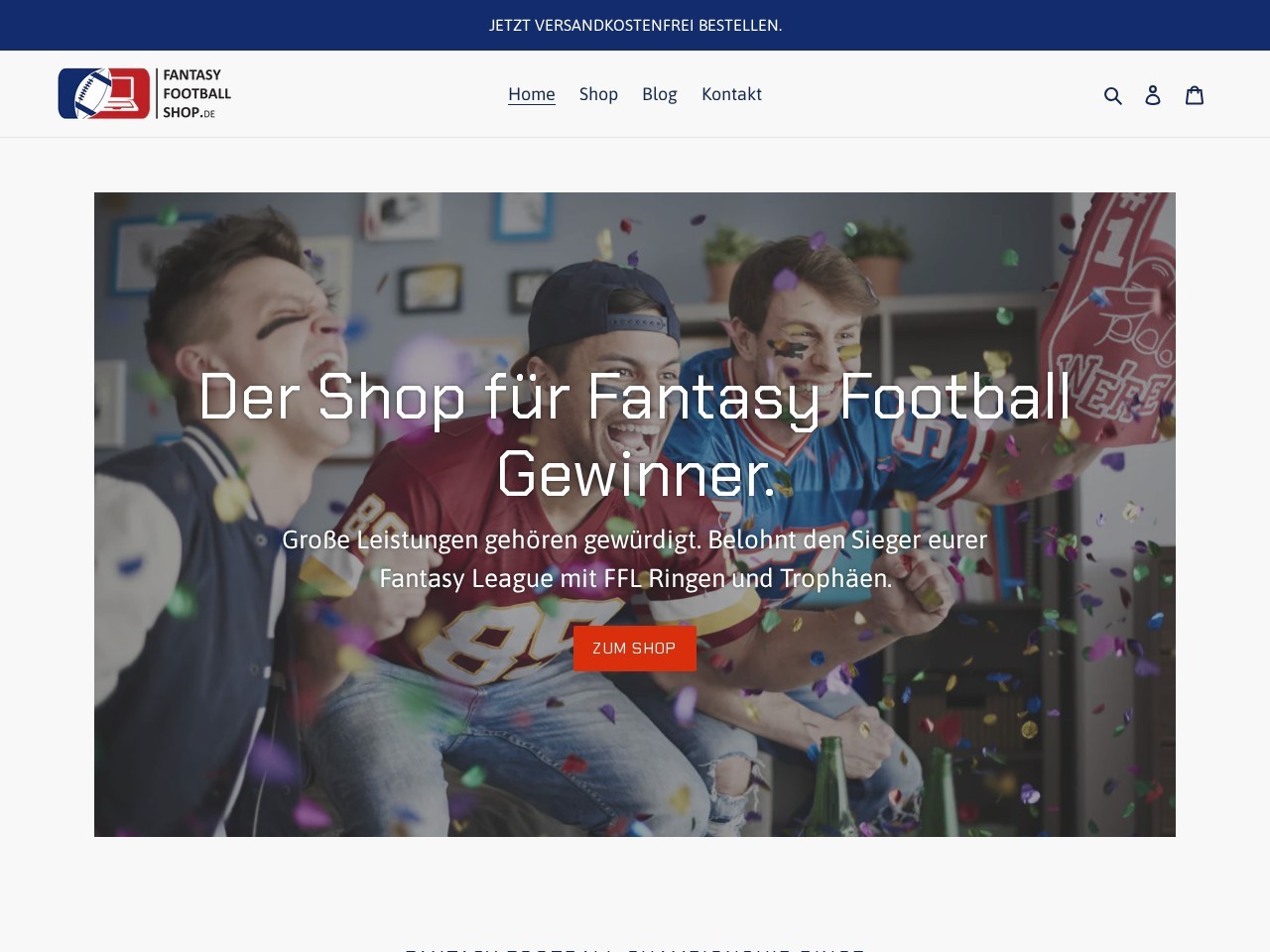FantasyFootballShop — Website Preview