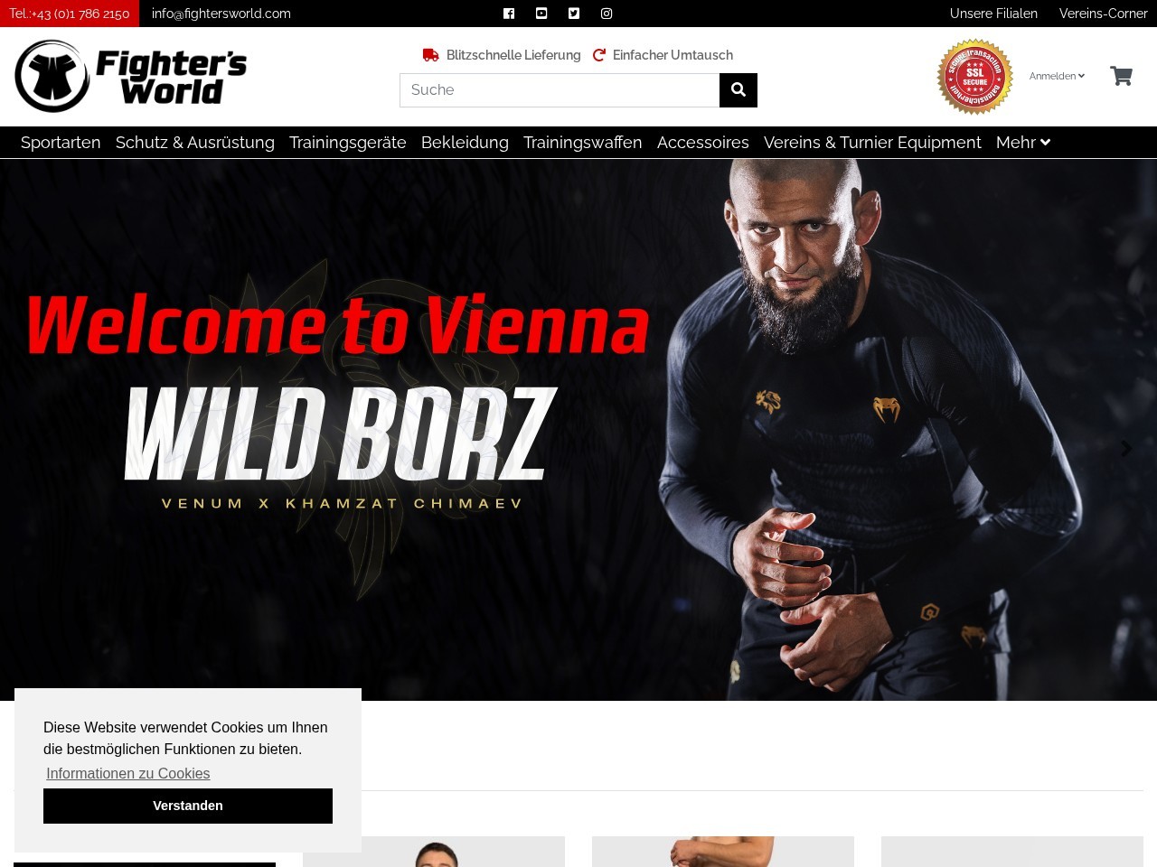 Fighter's World Vienna — Website Preview