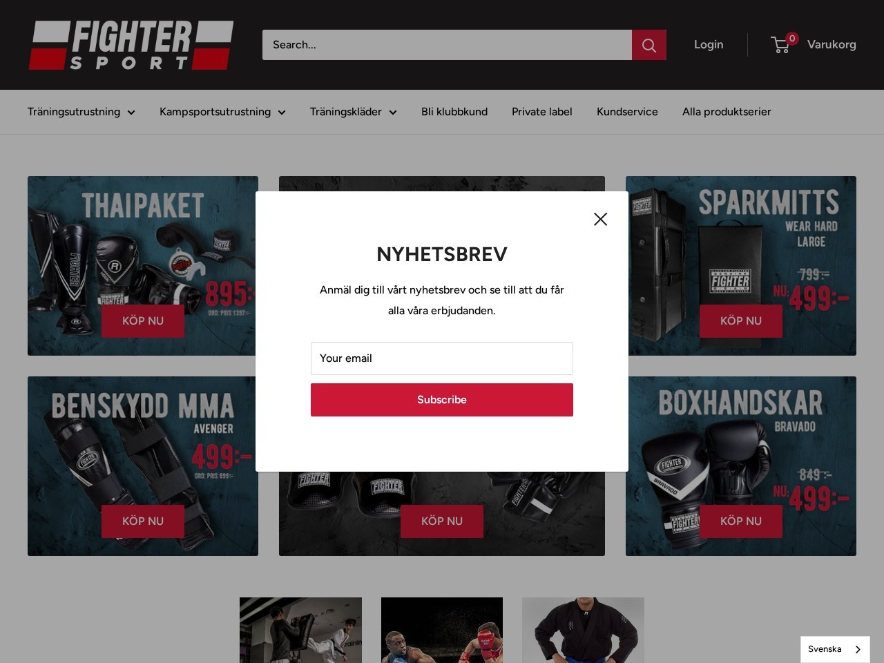Fighter Sport Sweden — Website Preview