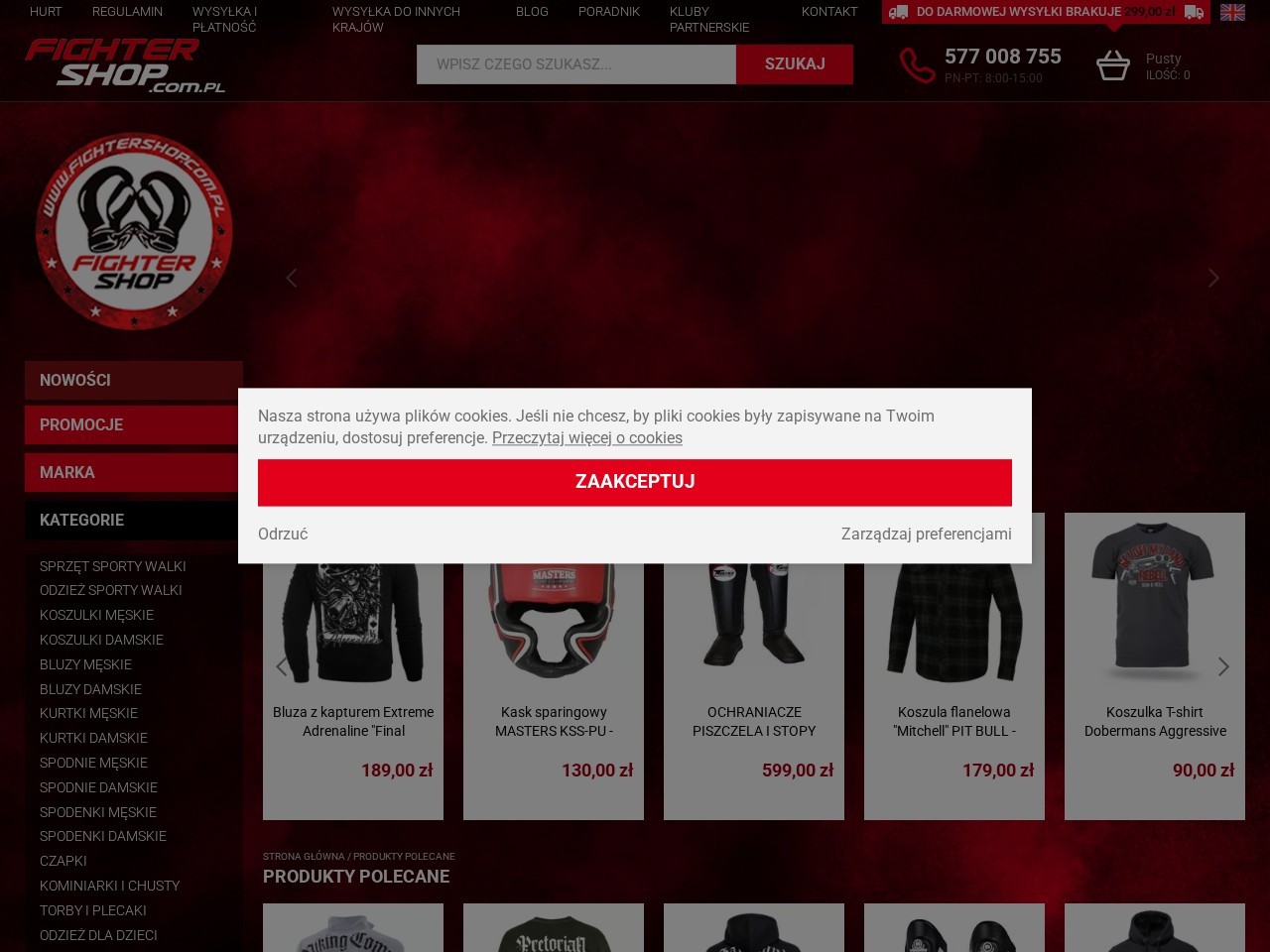 Fightershop Częstochowa — Website Preview