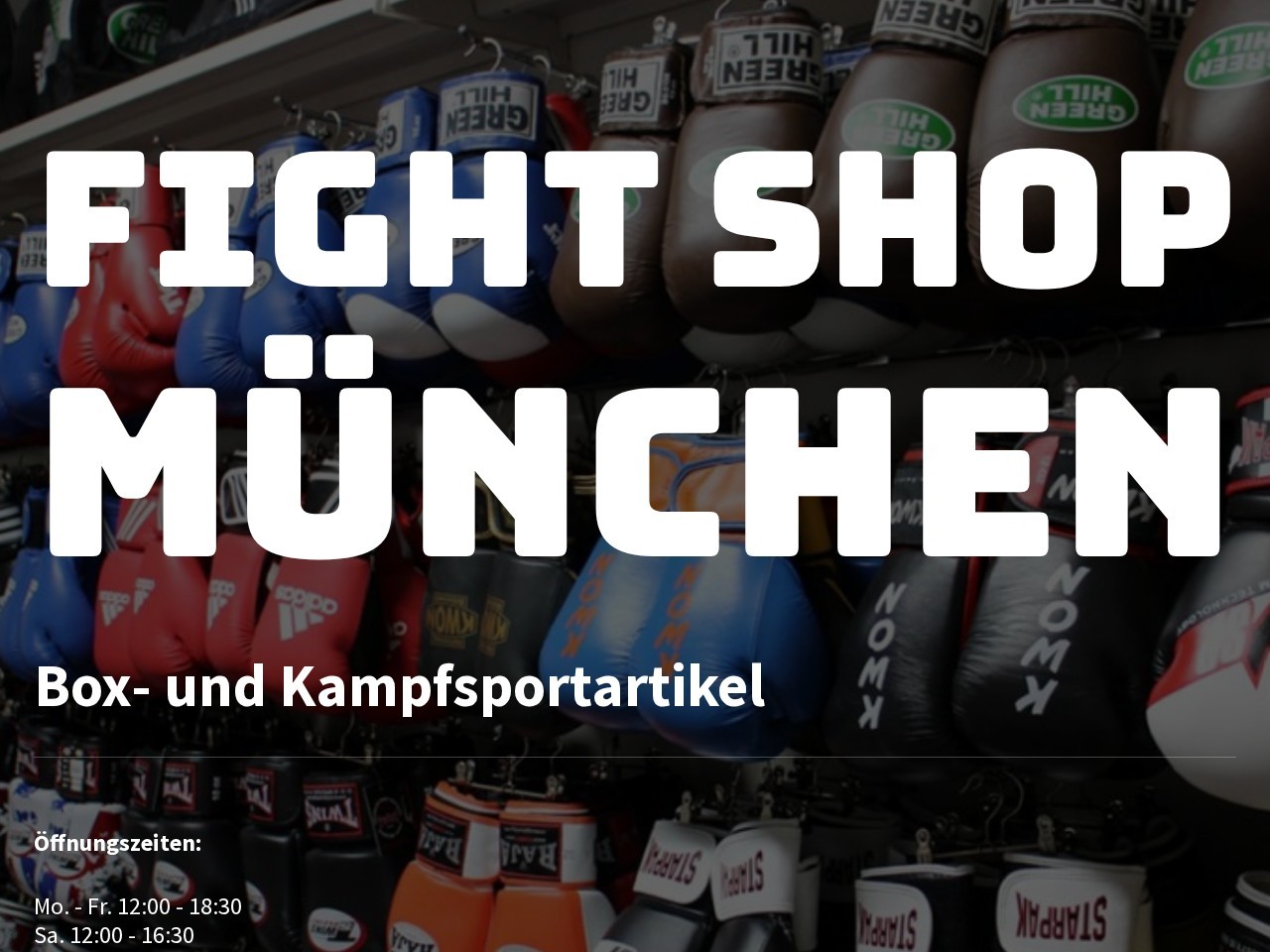 Fightshop Munich — Website Preview