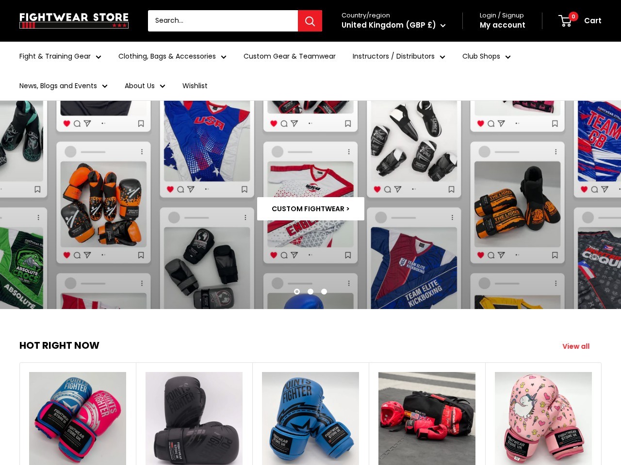 Fightwear Store UK — Website Preview
