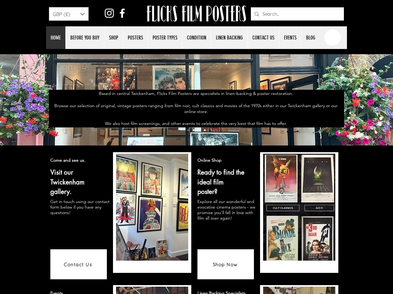 Flicks Film Posters โ Website Preview