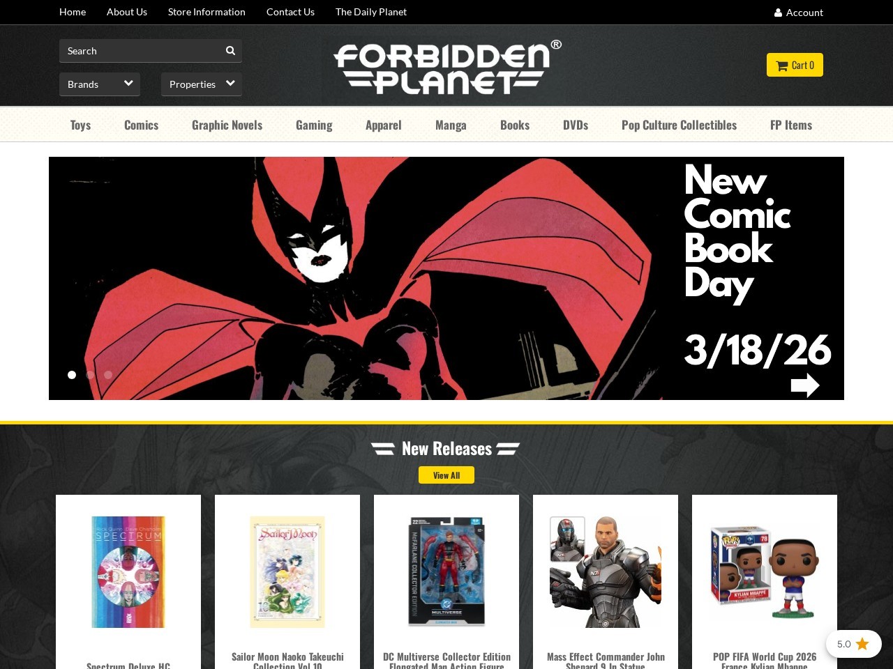 Forbidden Planet — Website Preview
