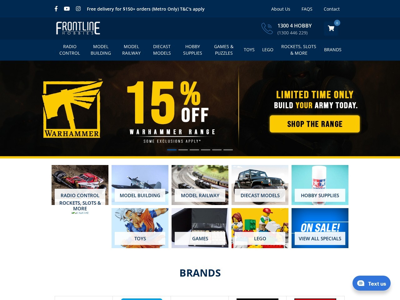 Frontline Hobbies — Website Preview