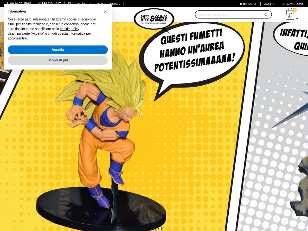 FUMETTERIA DOTT. COMICS & MISS MANGA — Website Preview