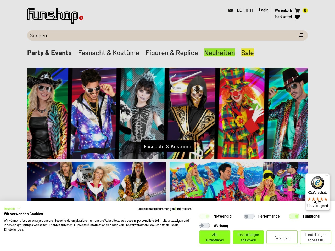 Funshop.ch - der Onlineshop für alles was Spass macht! — Website Preview