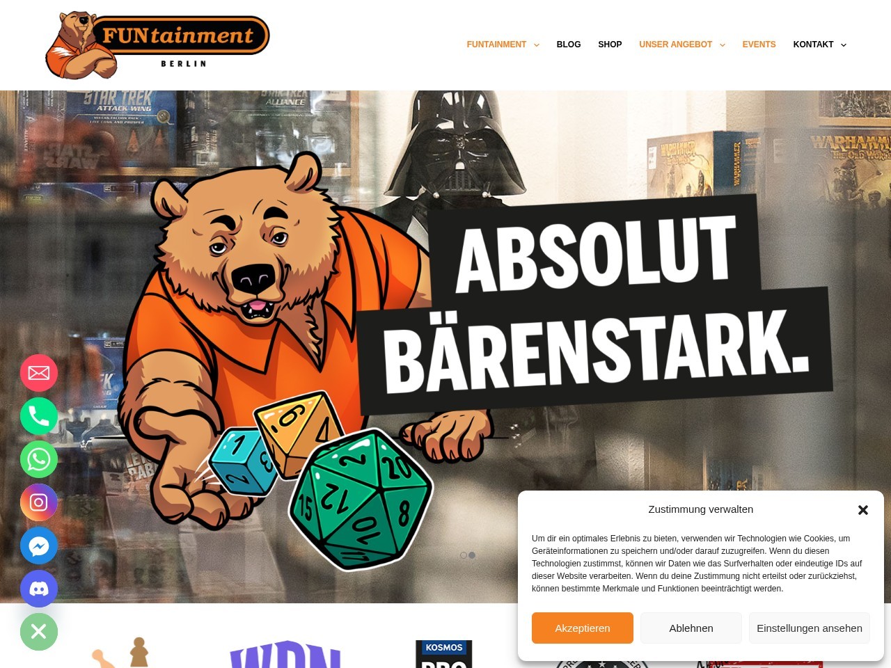 FUNtainment Game Center — Website Preview