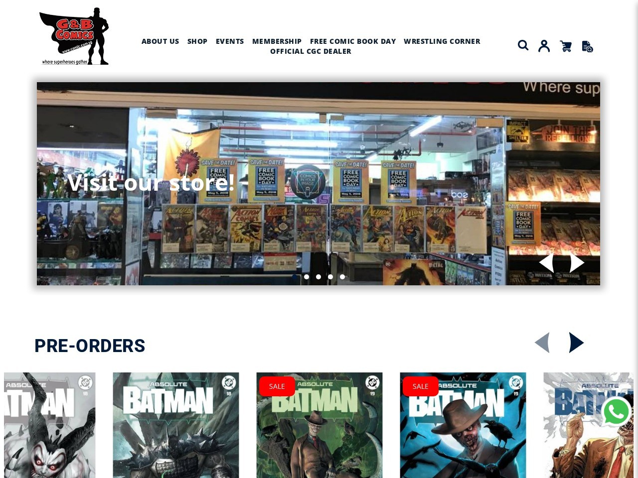 G & B Comics โ Website Preview