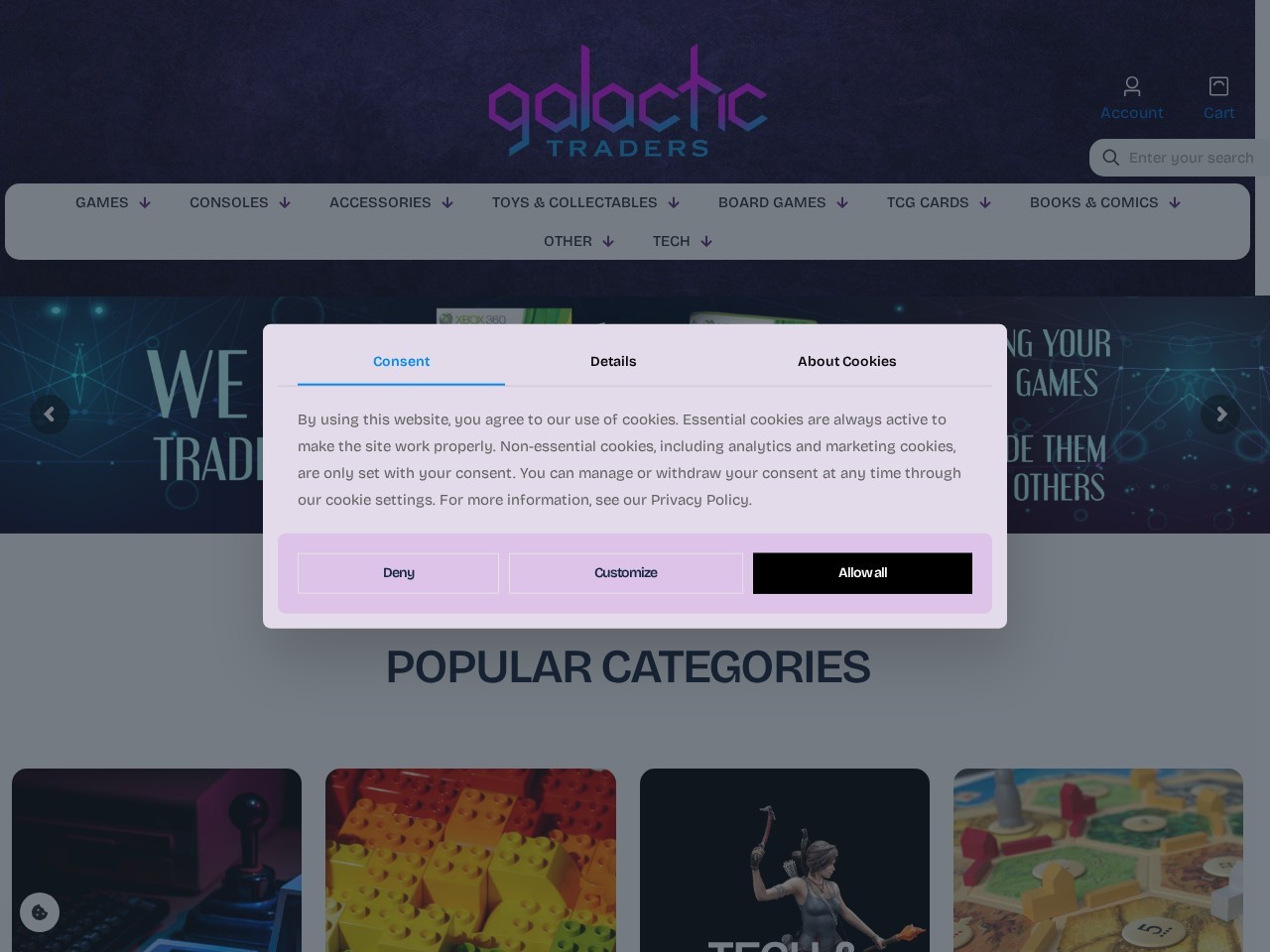 Galactic Traders — Website Preview