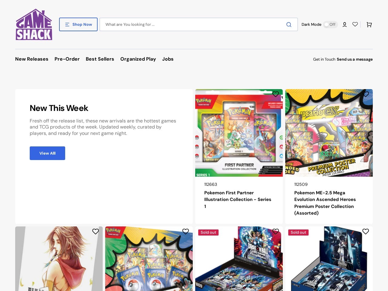 Game Shack — Website Preview