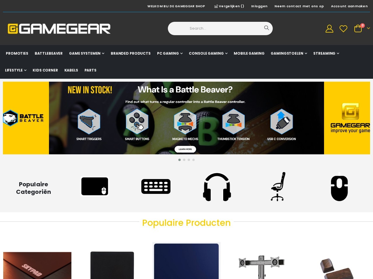 Gamegear.be โ Website Preview
