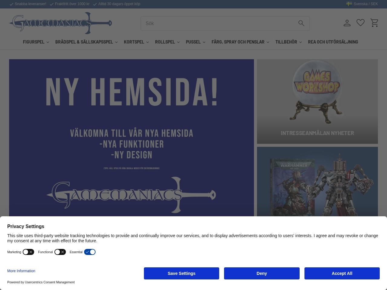 GameManiacs — Website Preview