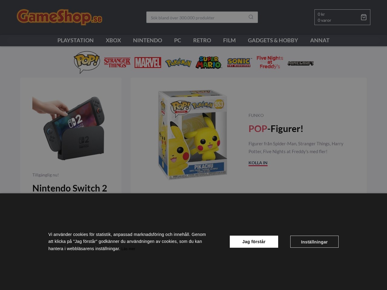 GameShop.se — Website Preview