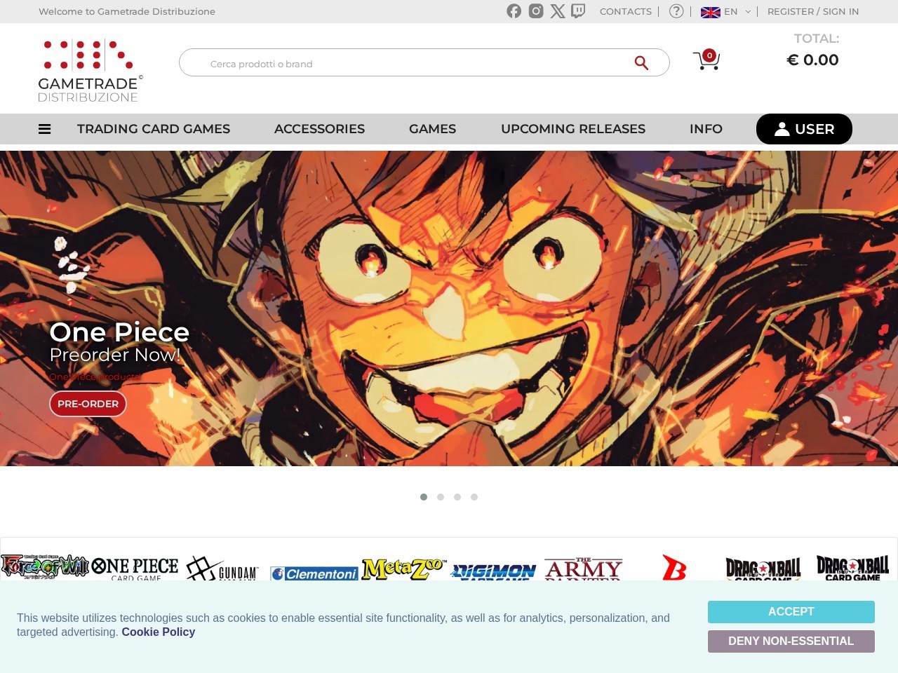 Gametrade Distribuzione Srl — Website Preview