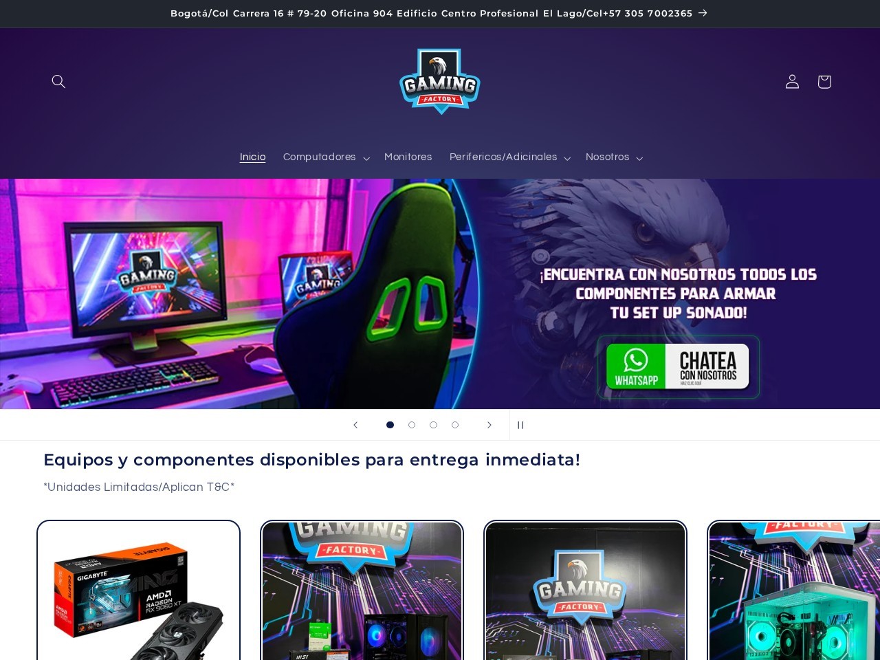 Gaming Factory Computadores โ Website Preview