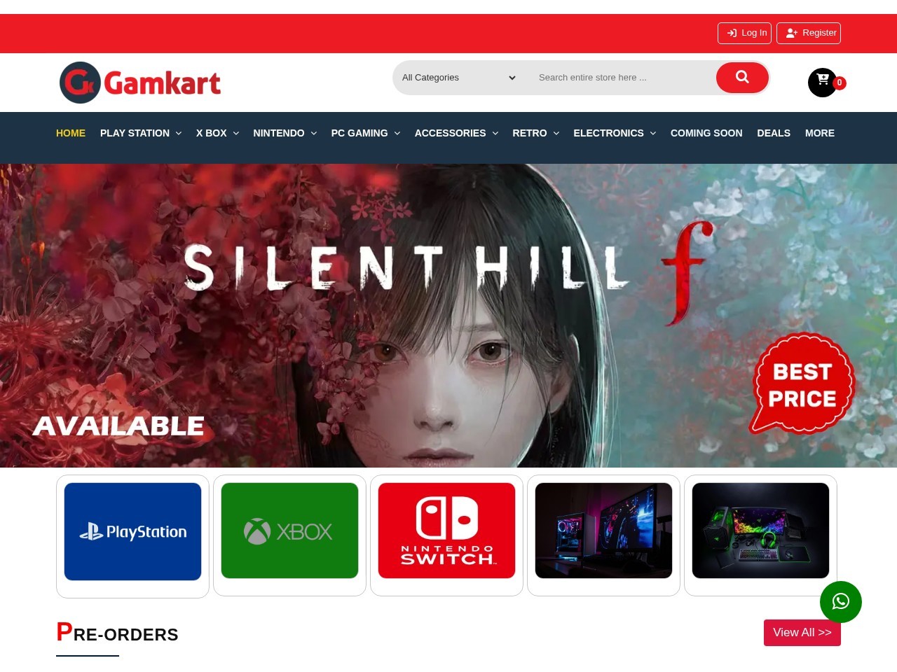 Gamkart — Website Preview