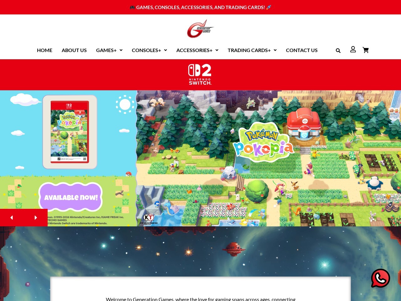 Generation Games — Website Preview