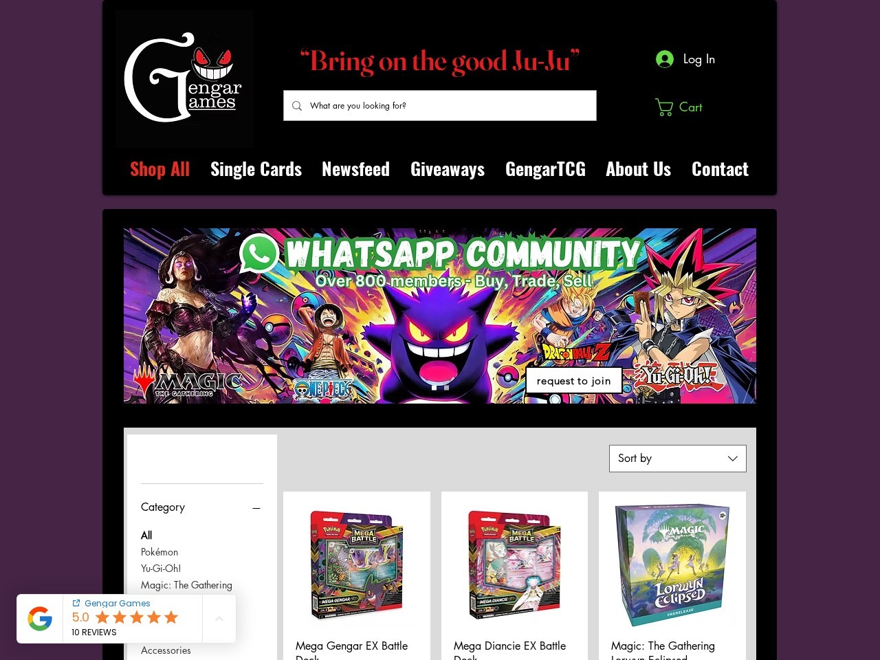Gengar Games — Website Preview