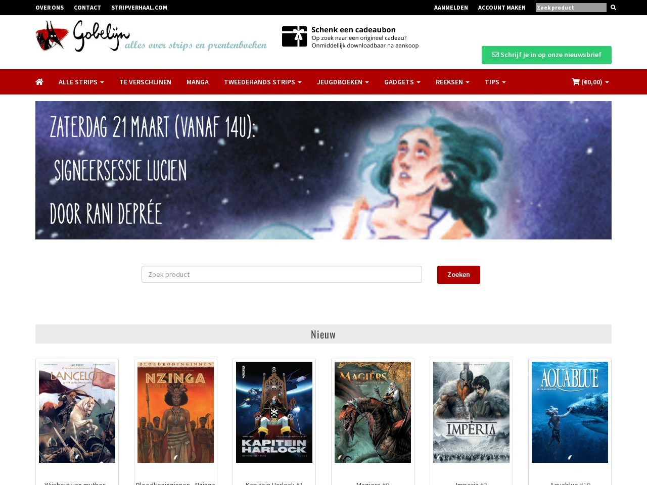 Gobelijn Strips — Website Preview