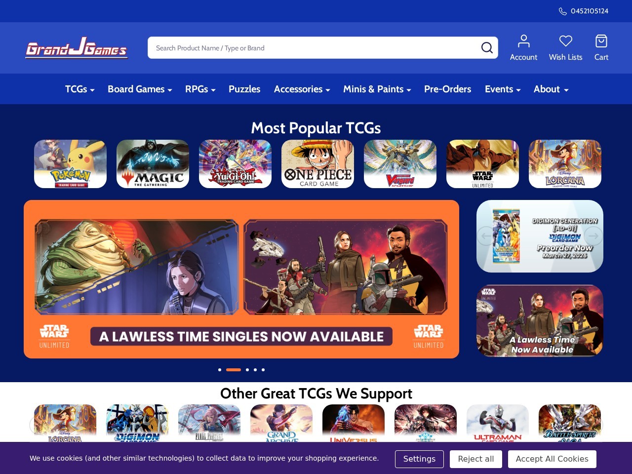 Grand J Games — Website Preview