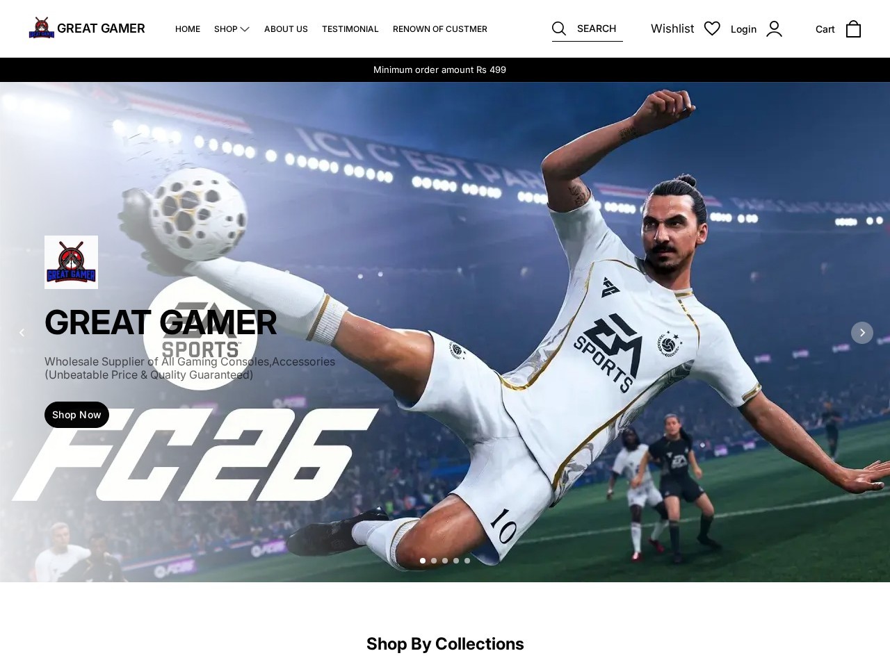 GREAT GAMERS — Website Preview