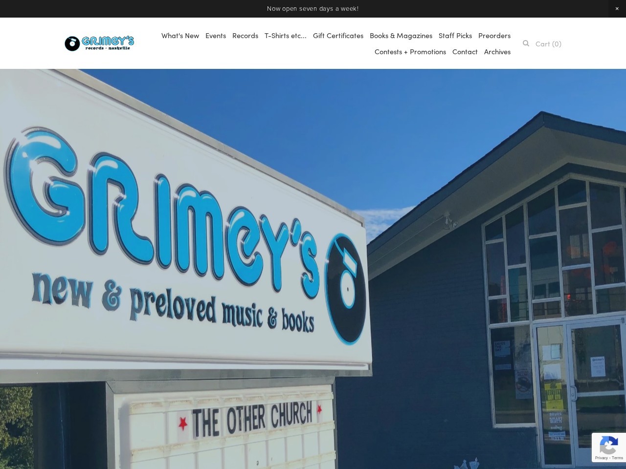 Grimey's New & Preloved Music — Website Preview